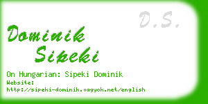 dominik sipeki business card